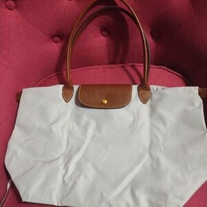 Pre-Owned Longchamp Le Pliage Large Tote Grayish